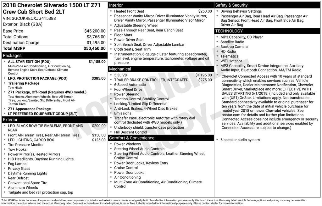 chevrolet silverado 1500 2018 3GCUKRECXJG415388 image chevrolet silverado 1500 2018 3GCUKRECXJG415388 image